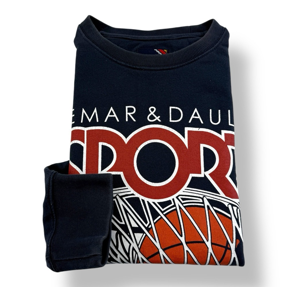 Lemar & Dauley Crewneck Sweatshirt Men's Sz XL Blue Gray Basketball Hoop Graphic
